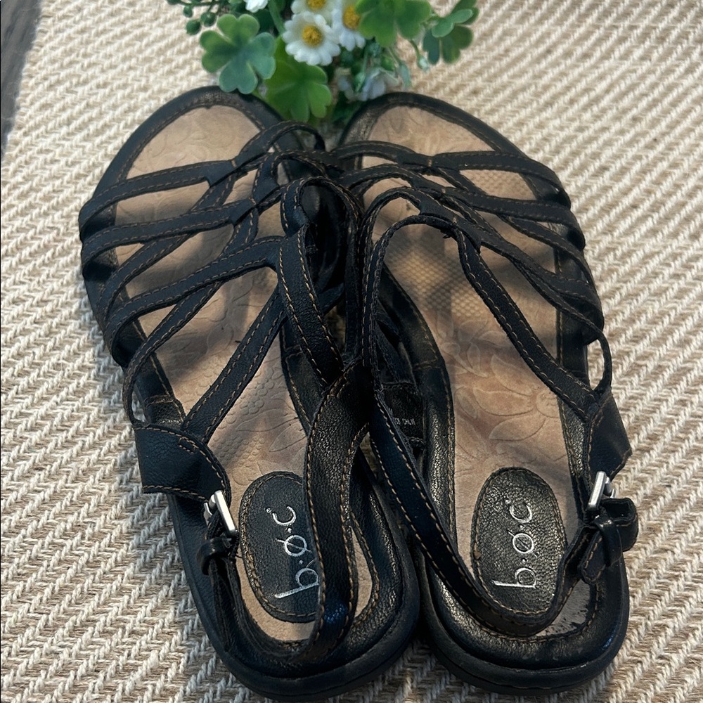 B.O.C. Born Women’s Black Strappy Comfort Sandals Size 9 - Picture 3 of 10